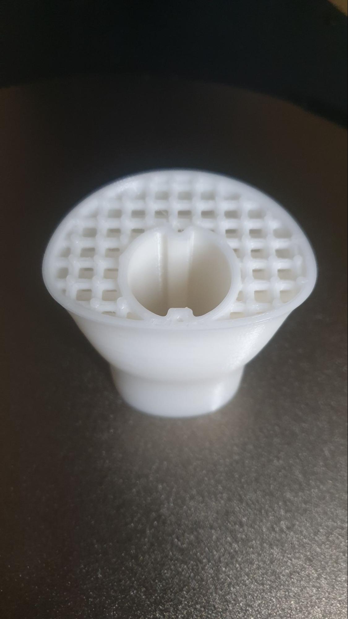 A successful lattice, printed with PLA.